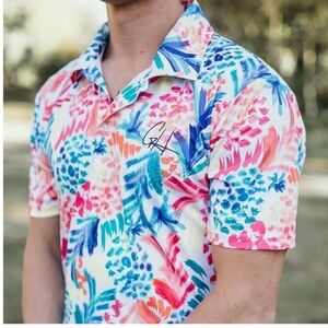 Gashouse Golf Pineapple Paradise men’s polo size small
